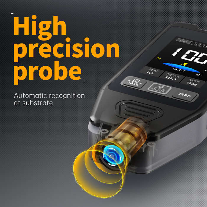 Black - FNIRSI CTG-20 Car Paint Thickness Gauge Electroplate Metal & Putty Powder Coating Thickness