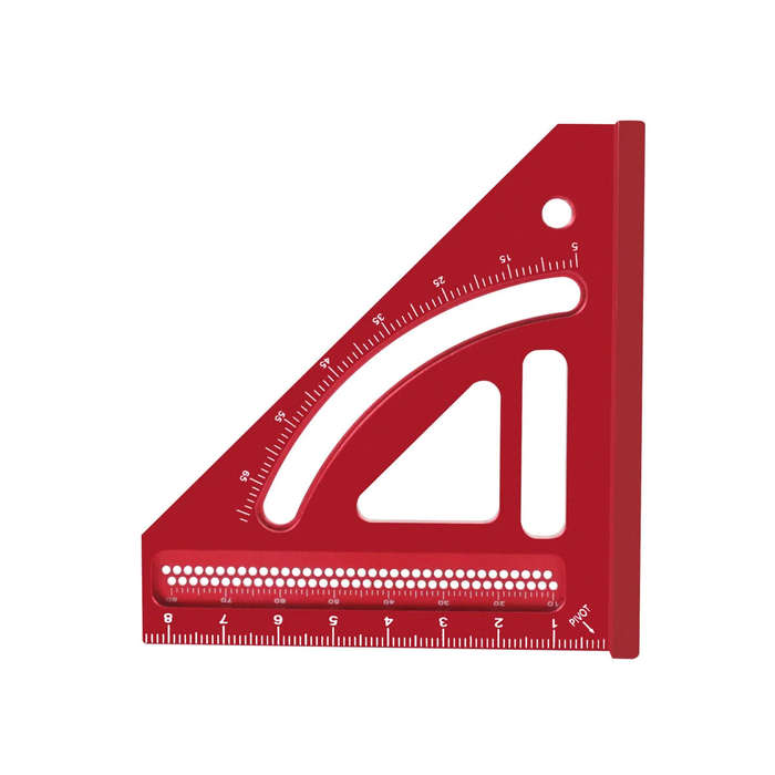 Red - JIGHOLE Multi-Angle Measuring Ruler Protractor Height Gauge Square Ruler Aluminum Alloy Triang