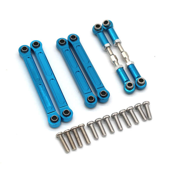 Purple - Upgraded Metal Front and Rear Tie Rod Set Wltoys 144001 144010 124016 124018 124007 124017