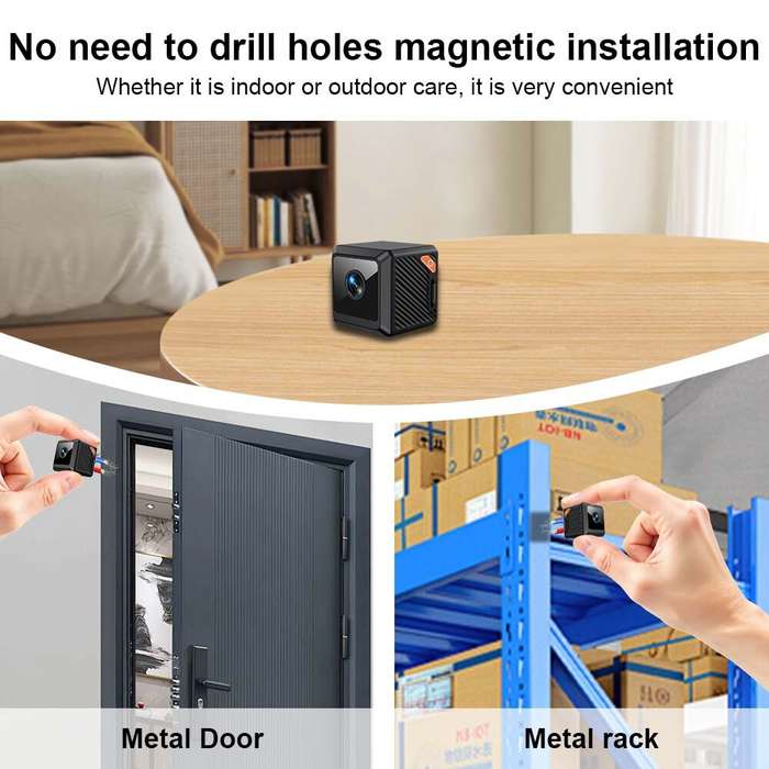 Black - W02 1080p HD Smart Camera Infrared Night Vision Wireless WiFi Camera 140 Wide Angle Motion D