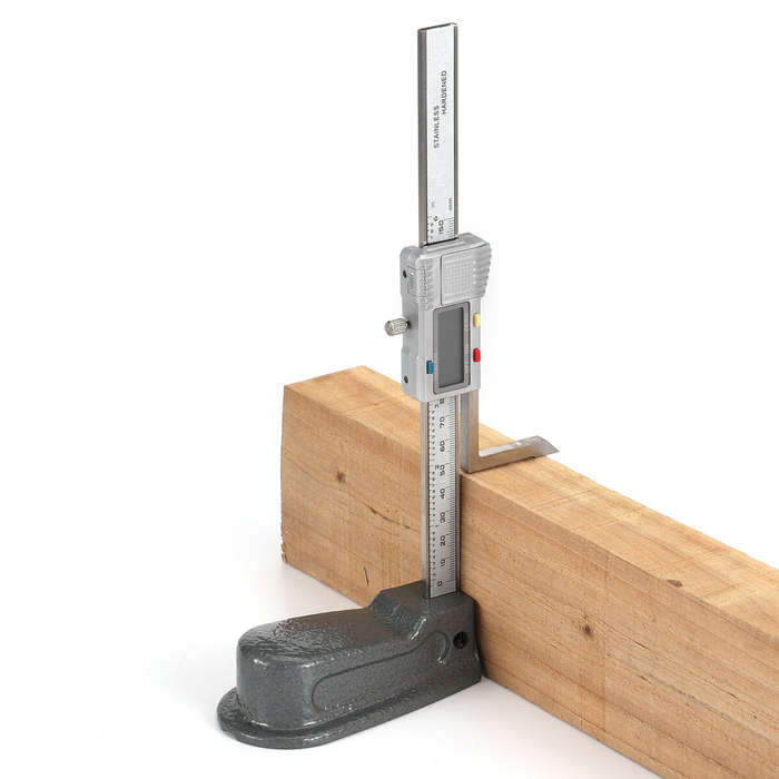 Silver - Digital Height Gauge 0-150mm Measuring Range High Accuracy 0.0005 Inch Resolution Inch and