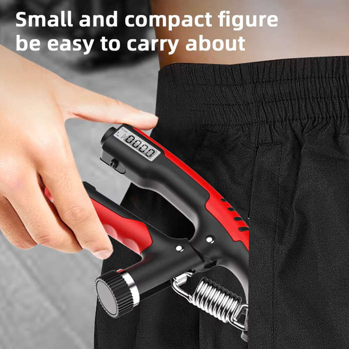 Red - KALOAD 10-100Kg Electronic Smart Counting Adjustable Hand Grip Strengthener Trainer Forearm Ex