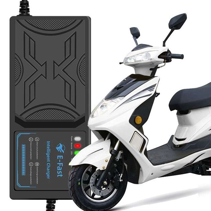 EU Plug - ANHTCzyx 72V 32AH Electric Vehicle Battery Charger Reverse Connection Protection Full Shut