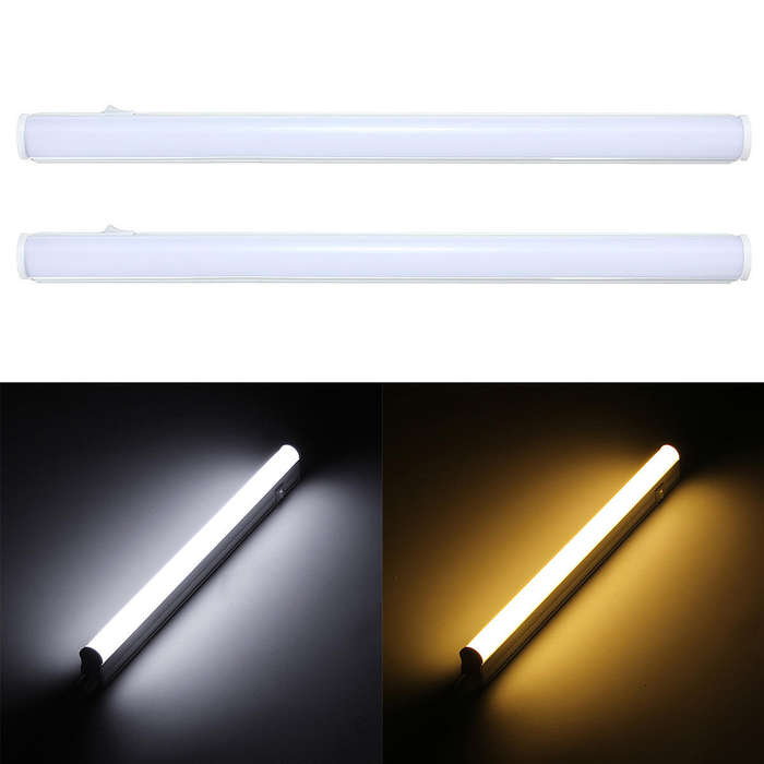 Warm White - 30cm 5W 440LM SMD2835 T5 LED Fluorescent Tube Light with Switch Warm/Pure White AC85-26