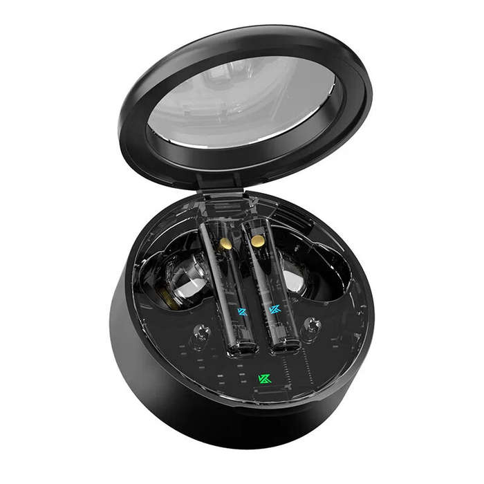 Black - KZ-Carol TWS Bluetooth Headset Wireless ANC Earphone 6-Mic Hybrids Active Noise Cancellation