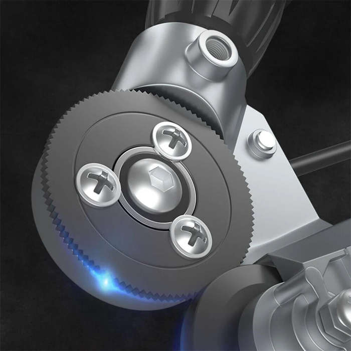 Silver - Titanium Steel Electric Drill Plate Cutter 3.94x3.94x1.18 Portable Metal Sheet Cutting Atta