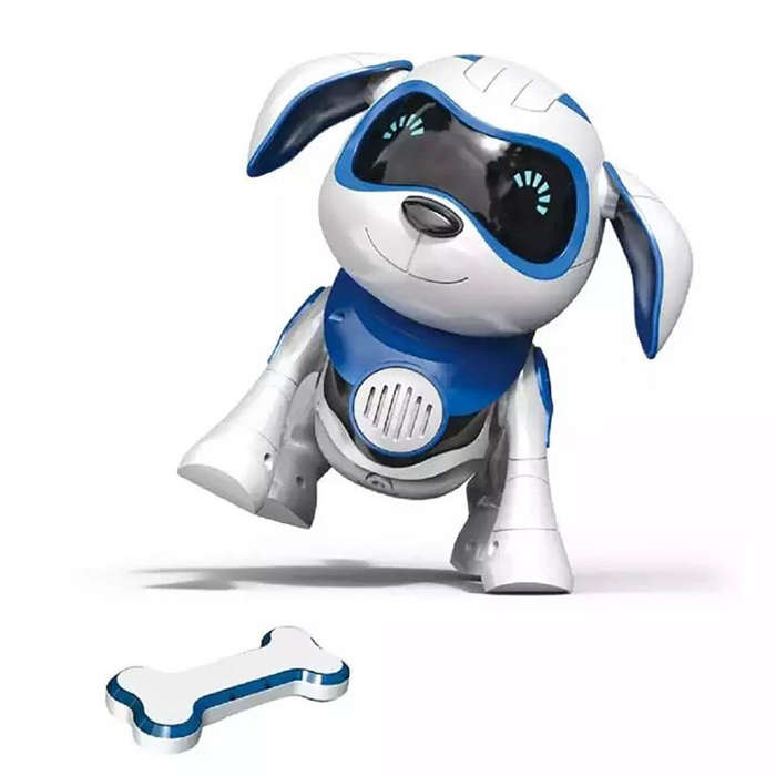 Blue - Induction Toy Dog Remote Control Cute Robotic Puppy Early Education Intelligent Robot Pet Int