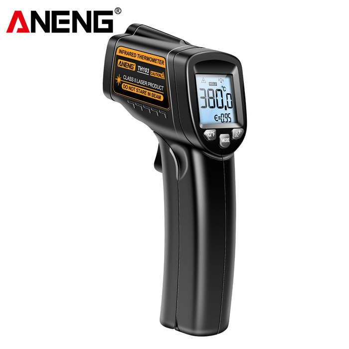 ANENG TH103 Class II Laser Infrared Thermometer Temperature Sensor Testers Gun -20C~380 Industrial T