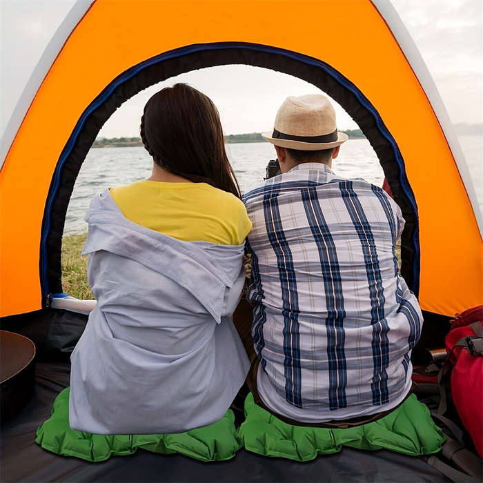 Black - IPRee 48.5x37.5cm Ultralight Air Cushion Outdoor Camping Sleep Cushion Folding Inflatable Pi