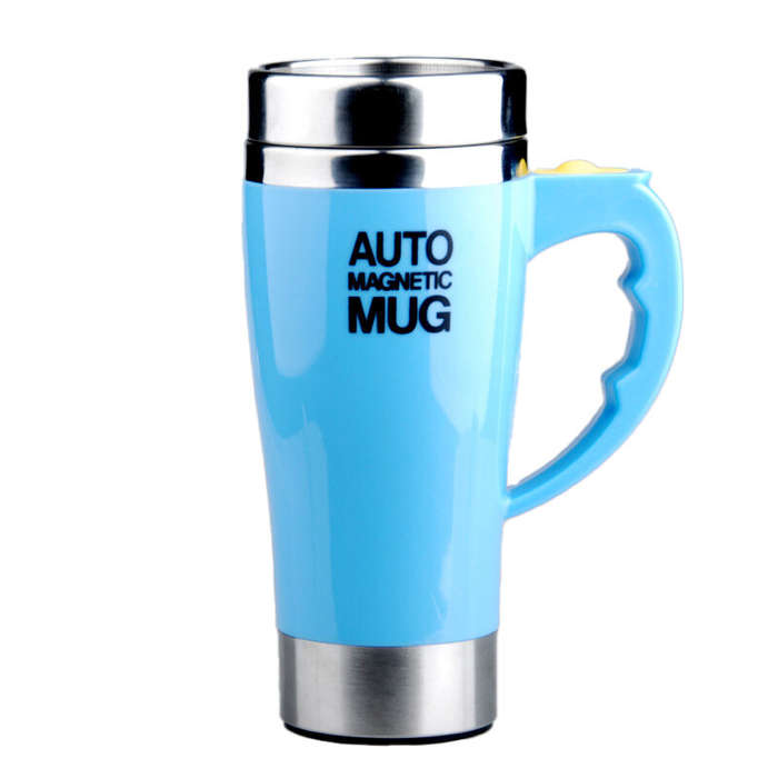 Black - IPRee 450ml Automatic Electric Mug Stirring Coffee Cup Stainless Steel Mixer Lazy Self Mixin