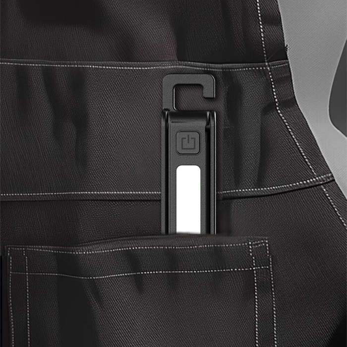 Black - Portable LED +COB Mini Nursing Strong Light Rechargeable Emergency Ruler Work Light Flashlig