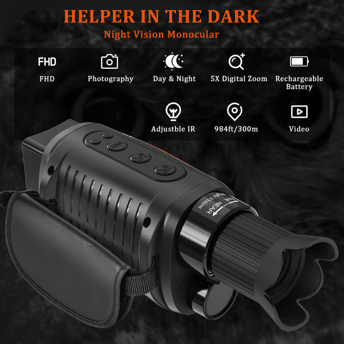 GTMEDIA N1 Digital Night Vision Monocular Day/Night Use 2000mAh Battery 1.5'' TFT Screen 7-Level IR