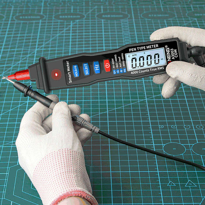 Black - ANENG A3003 Digital Pen Multimeter Professional 4000 Counts Smart Meter with NCV AC/DC Volta