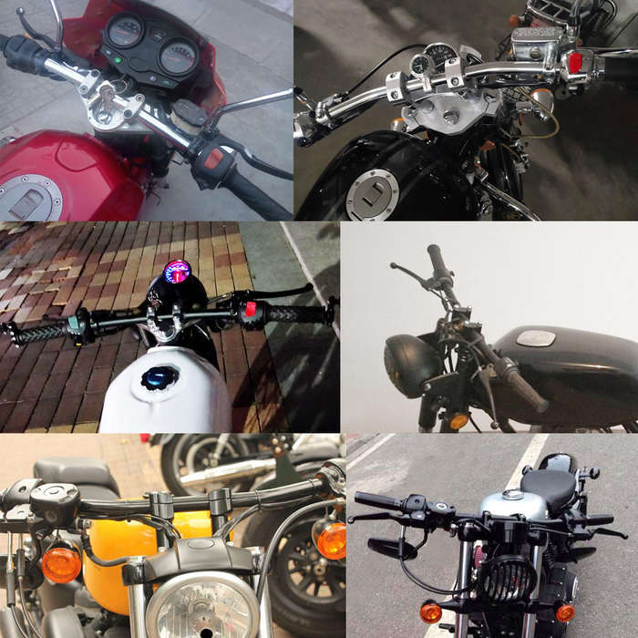 Chrome - 7/8inch 22mm Motorcycle Drag Straight Handlebar For Suzuki/Honda CG125 GN125 JH70