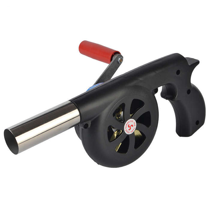 Outdoor Barbecue Fan Hand-cranked Air Blower Portable BBQ Grill Fire Bellows Tools Picnic Manual Bar