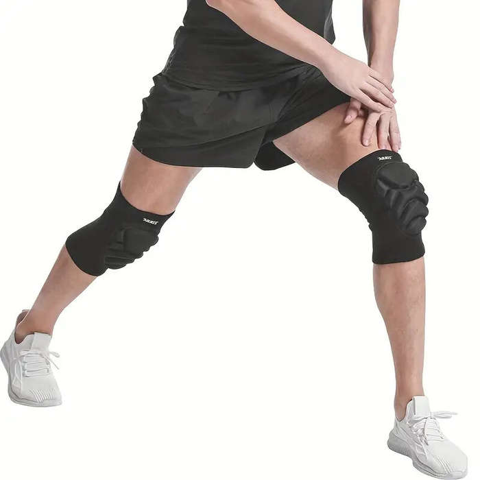 L - AOLIKES 1 Pair Anti-collision Anti-slip Knee Pads Thick EVA Foam Knee Pads for Volleyball Footba