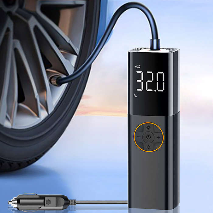 Black - Cordless Car Portable Air Pump Intelligent Air Inflator Multifunctional High Speed High Pres