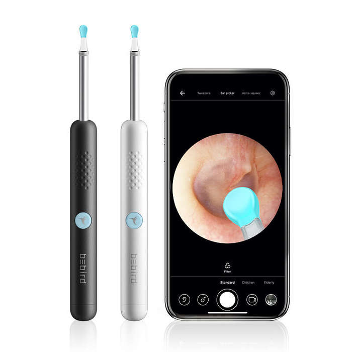 Black - Bebird R1 Intelligent Ear Cleaning Stick Visual Ear Spoon Earwax Removal Tool With Camera Wi
