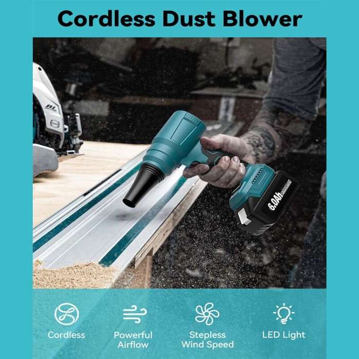 Makita Plug - Cordless High-Speed Electric Air Blower 85,000 RPM Powered by 18V Battery for DIY Clea