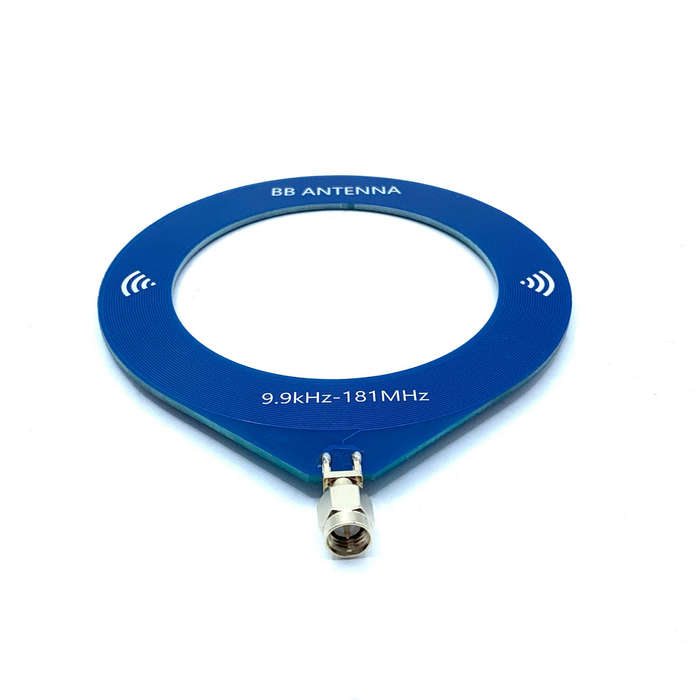 Blue - 9.9khz-181mhz Frequency Small Circular Antenna Broadband Antenna Portable MW SW Antenna for R