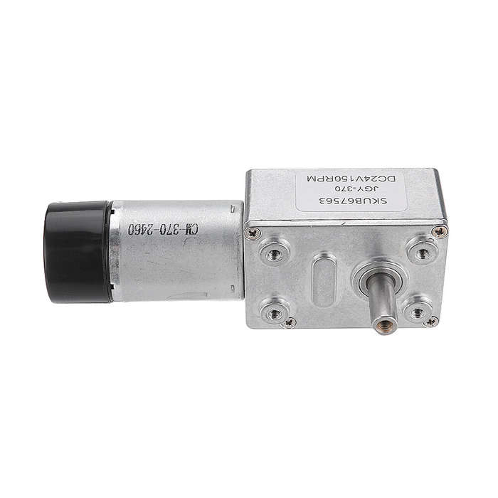 Machifit JGY-370 DC 24V Motor Reduction Gear Turbine Worm Self-locking Encoder Signal Feedback Motor