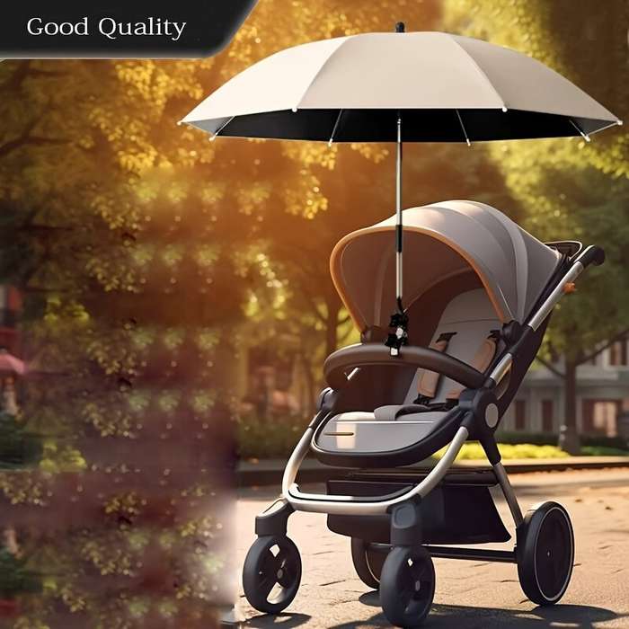 Green - 190T 85cm Premium Baby Stroller Umbrella Motion Open Outdoor Sunshade Waterproof Sun Rain Pr