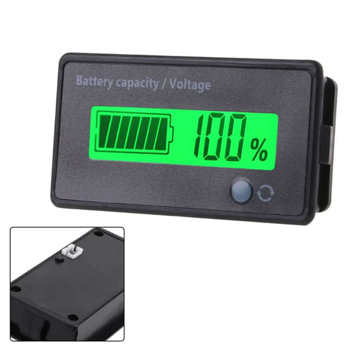 Battery charge indicator Battery Capacity & Volt Tester Multi-Battery Compatibility 7-100V Touch Swi