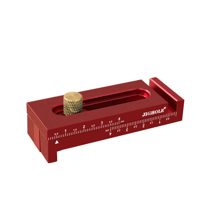 #A - Aluminum Alloy Depth Gauge 5-40mm Gaps Gauge Woodworking Saw Gap Measuring Tool for Cutting Slo