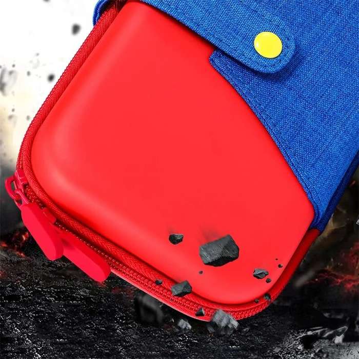 Red - Travel Case for Switch 2 Sturdy Waterproof Storage Bag with Protective Hard Shell Design for P