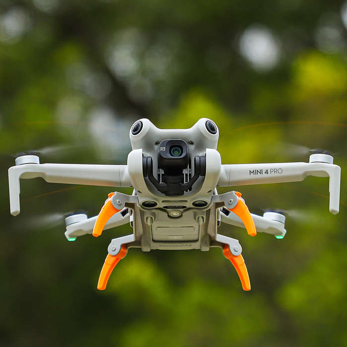 Grey - Sunnylife Foldable Extended Heightening Spider Landing Gear Legs Protector Support for DJI Mi
