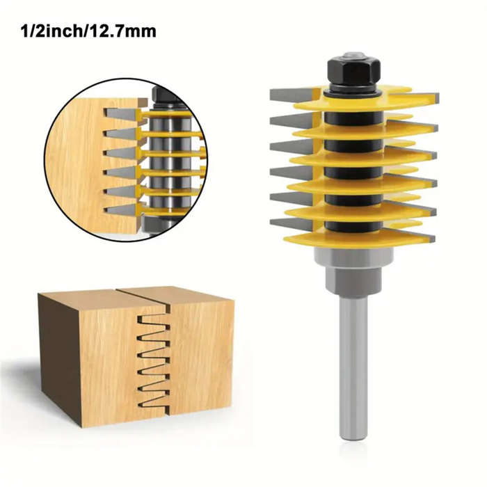 1/2 Inch - LAVIE Carbide Finger Joint Router Bit 1/2 Inch / 8MM / 12MM Shank Durable Rust Resistant