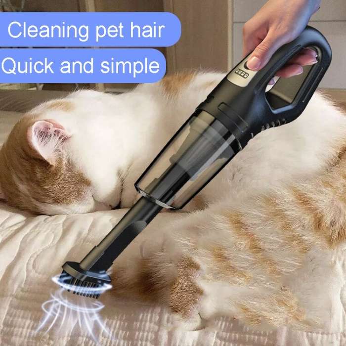 Black - 5500Pa Powerful Handheld Car Vacuum Cleaner Small Cordless Dual-Use for Car Home Rechargeabl