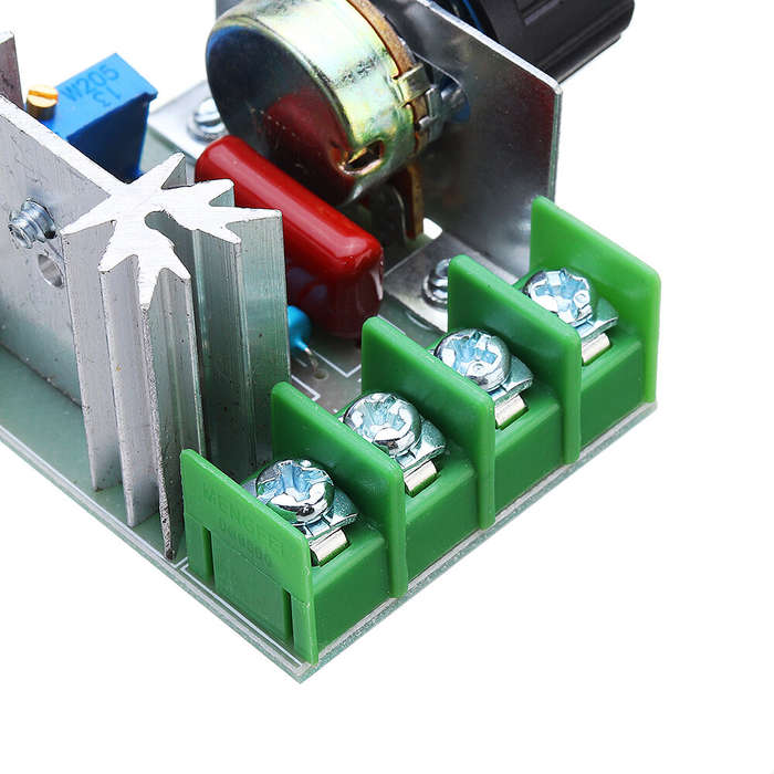 Green - 2000W Speed Controller SCR Voltage Regulator Dimming Dimmer Thermostat 220V 90-220V AC Adjus