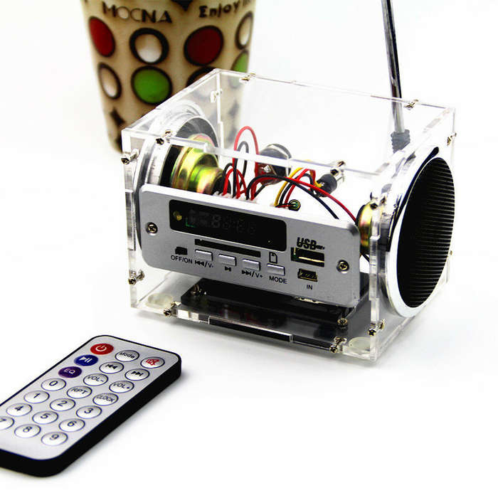 Transparent - WangDaTao YD-BT001 DIY Multi-function Wireless bluetooth Audio Electronic Kit Radio Am