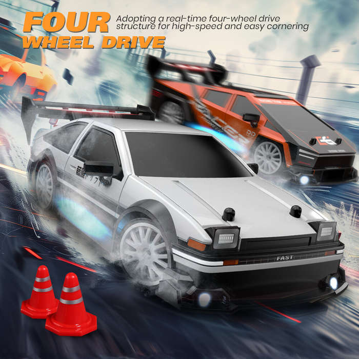 Blue - ENOZE 8601 8602 RTR 1/24 2.4G 4WD 30km/h Drift RC Car GTR High Speed Racing LED Light On-Road