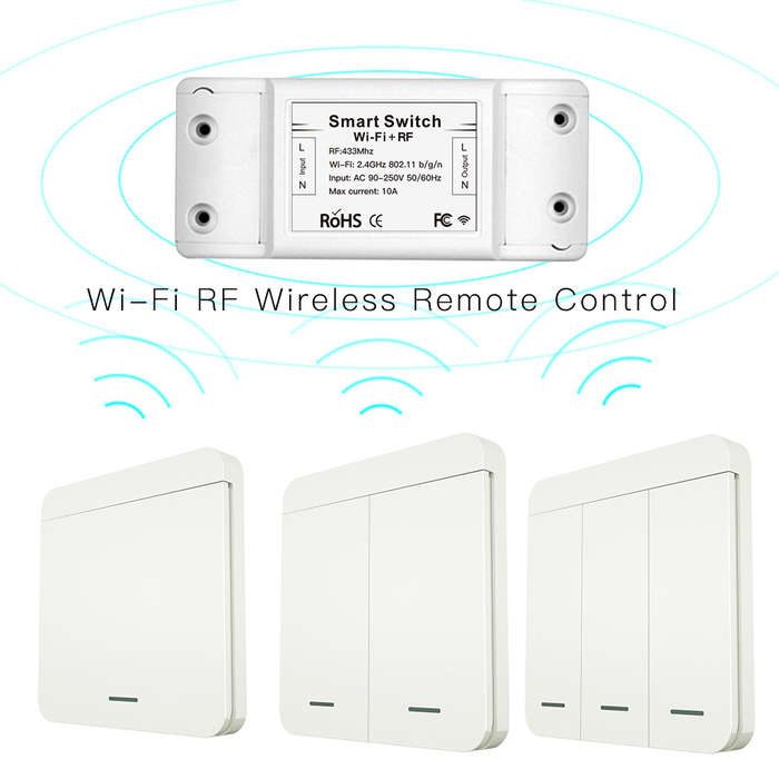 Mouehouse RF433 + WiFi DIY Smart Switch Module RF433 Remote Control for Smart Automation Smart Life/