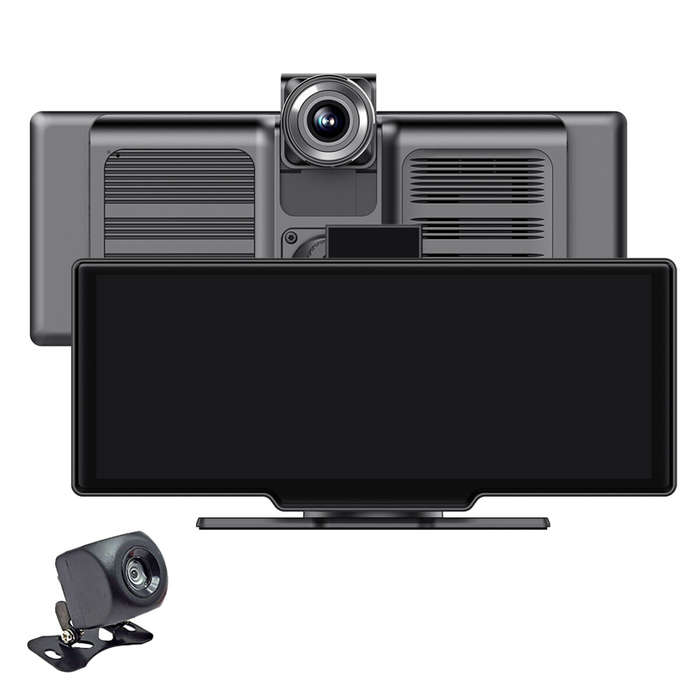 YUEHOO 10.26 Inch 2 Lens 4K Car Radio Player GPS Stereo Android Auto Wireless Carplay Dash Cam Wirel