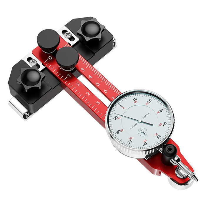 #A - Table Saw Alignment Gauge Calibrator Dial Indicator Thin Rip Jig Aluminum Alloy High Precision
