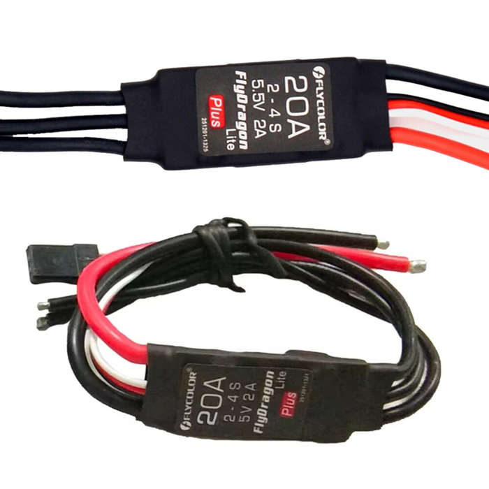 20A - FLYCOLOR FlyDragon Lite Plus 20A 2-3S Dual Way Brushless ESC With 5.5V/2A BEC for Fixed Wing R