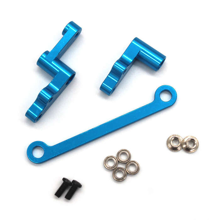 Blue - Metal Upgrade Accessories Steering Assembly For Wltoys 124008 124010 1/12 RC Car Parts