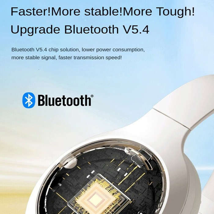 Black - Lenovo EB325 Portable Headset bluetooth 5.4 Earphone Hi-Res Audio 40mm Composite Diaphragm U