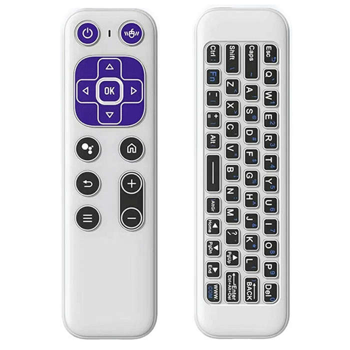 White - 2.4G Wireless bluetooth Air Mouse Dual-mode Smart Voice TV Set-top Box Remote Control for PC