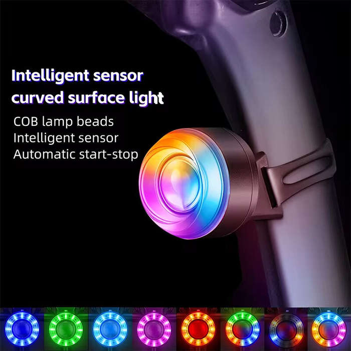 WEST BIKING Smart Brake Sensing Bike Taillight 400mAh Battery 8 Lighting Modes Waterproof Type-C Rec