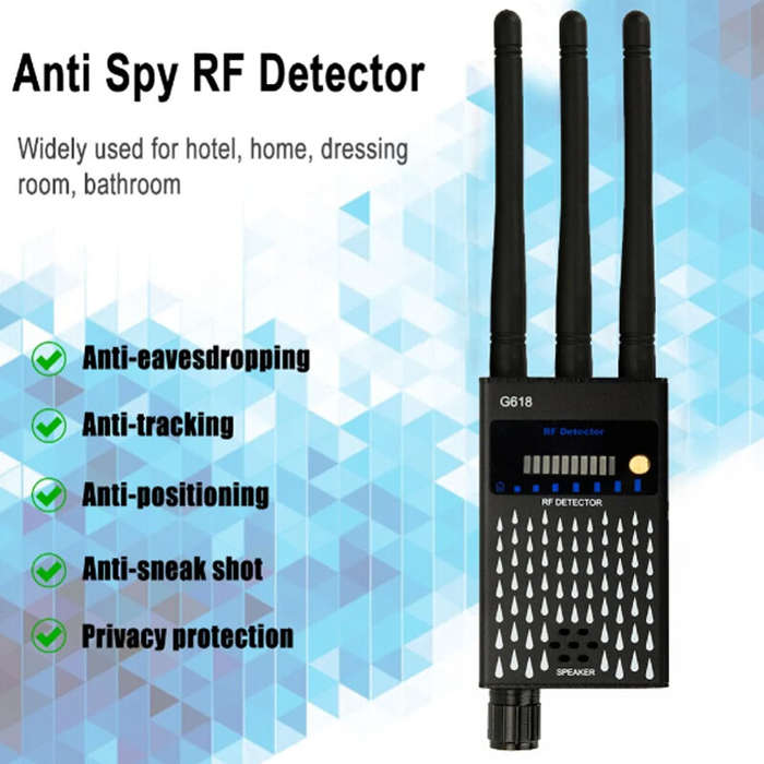 Black - G618 Wireless Signal Detector GPS Anti Listening Anti Peeping Hidden WiFi Camera Detector fo