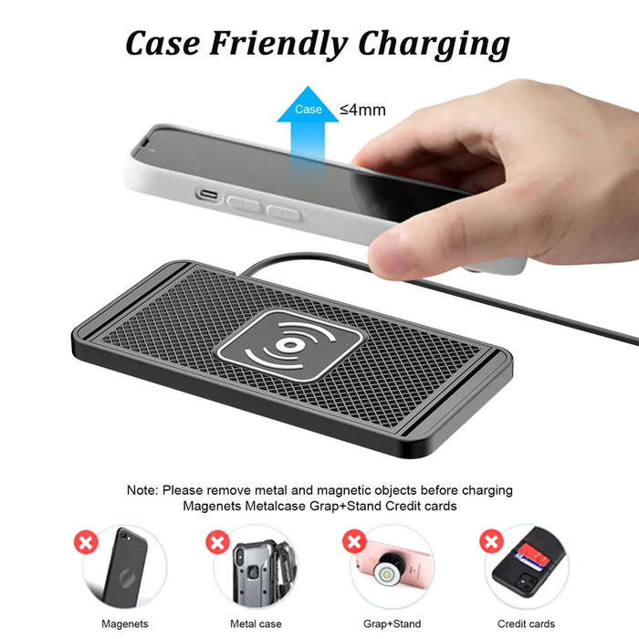 Type C Port - USB/Type-C Wireless Car Charger For Car Fast 7.5W/10W/15W Car Wireless Charger Dock St