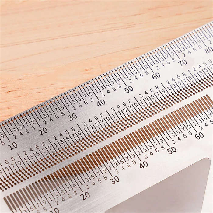 A - 1Pc Carpenter Square 3D Multi Angle Measuring Ruler Precision Hole Positioning Marking Gauge Woo