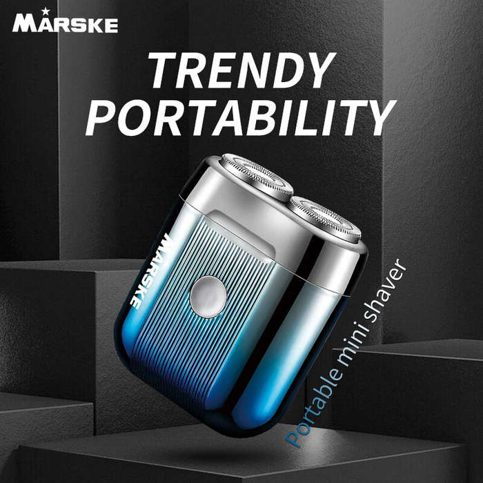 #01 - MARSKE Mini Electric Shaver Portable Men's Shaver IPX6 Washable Type-C Rechargeable Wet & Dry