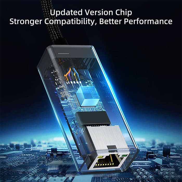 Grey - USB Type C to Gigabit Network Card Port Network Cable Adapter USB-C to RJ45 Driveless for Lap