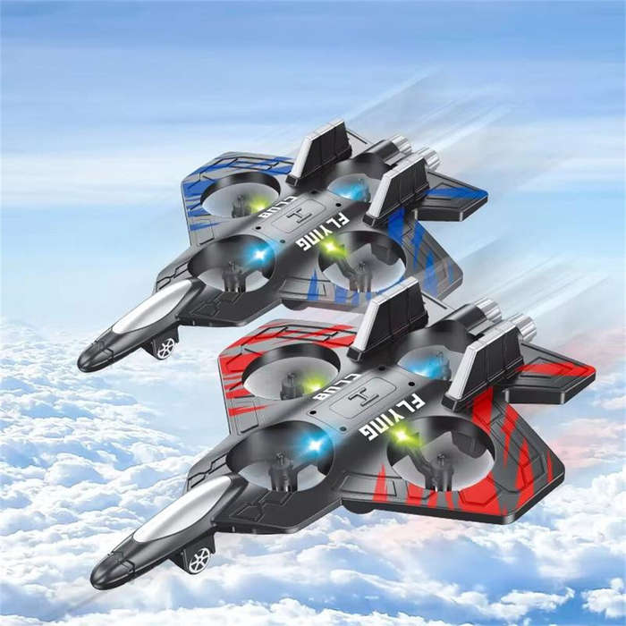 One Battery - CZ01 2.4G EPP Hover Fighter Glider One-Key Circling 360 Roll 4 Turbofans 4CH LED RC Dr
