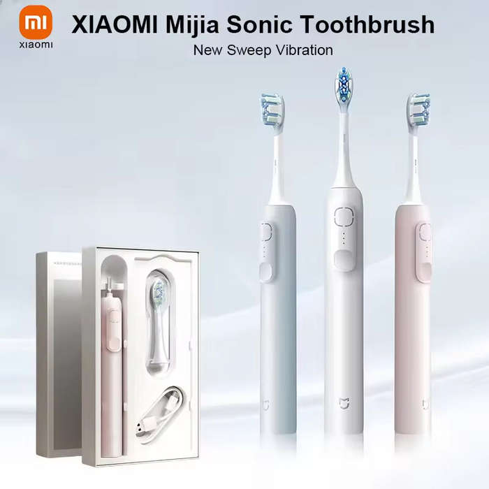 Blue - XIAOMI Oscillation Electric Toothbrush with Double Swing Angle Brushing Area Indicator 180-Da